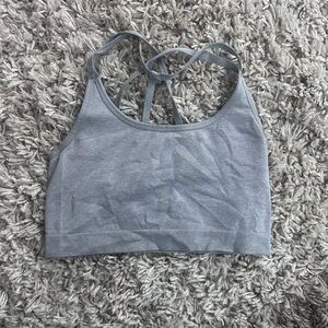 Stylish Gray Women's Sports Bra